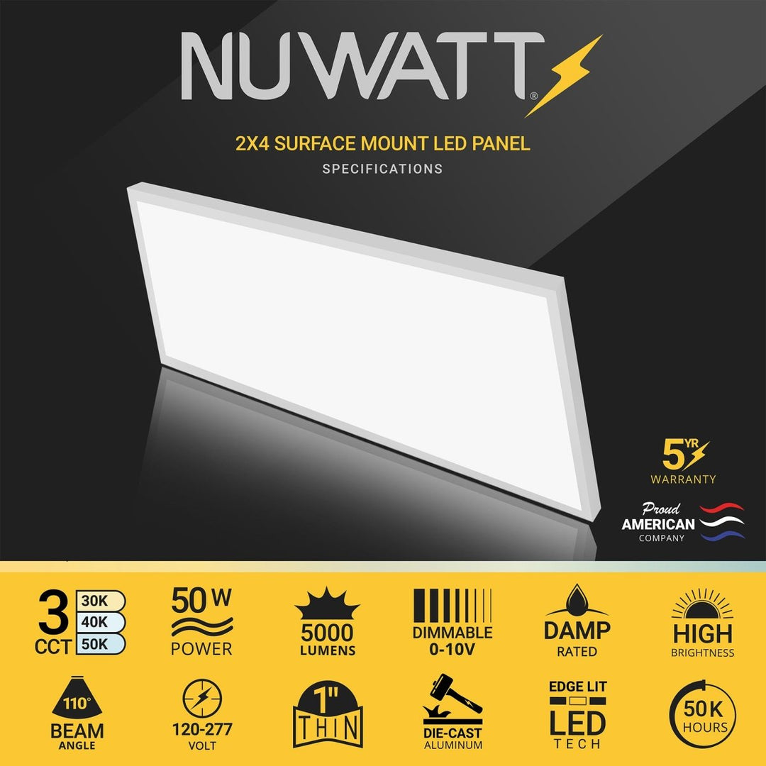 Mounting Panel Led 2x4 Surface Mount Led Light Panels 2x4 LED Panel Light 30 40 Or 50W Up