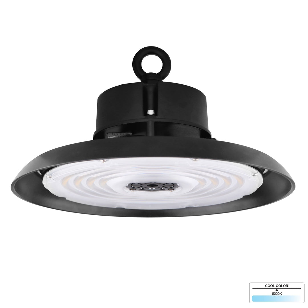 UFO LED High Bay Industrial Warehouse LED Fixture 100W, 5000K Daylight, 13,000 Lumens, 120-277v, 1-10V Dimmable | UFO High Bay | Nuwatt Lighting