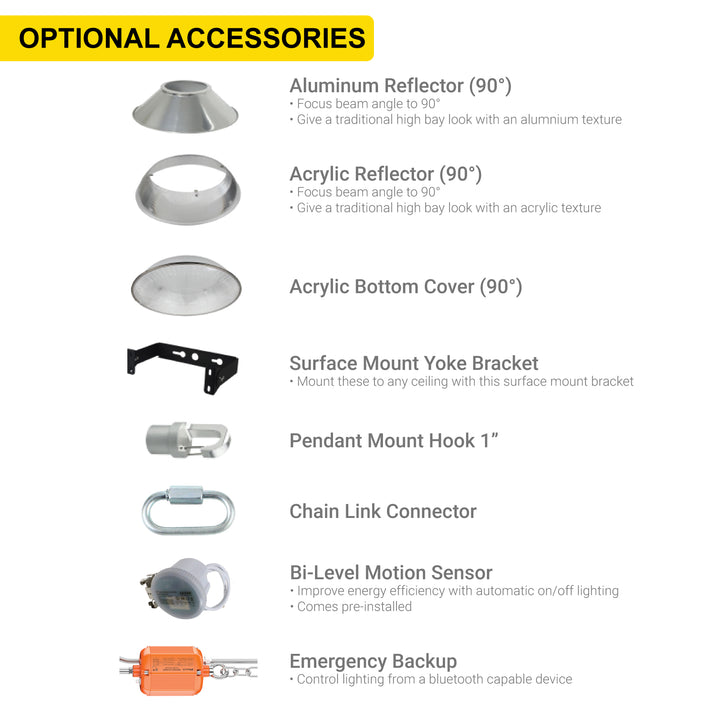 UFO LED High Bay Industrial Warehouse LED Fixture 100W, 5000K Daylight, 13,000 Lumens, 120-277v, 1-10V Dimmable | UFO High Bay | Nuwatt Lighting