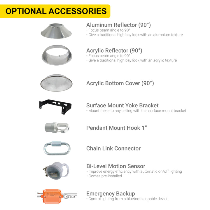 UFO LED High Bay Industrial Warehouse LED Fixture 240W, 5000K Daylight, 35,000 Lumens, 120-277v, 1-10V Dimmable | UFO High Bay | Nuwatt Lighting