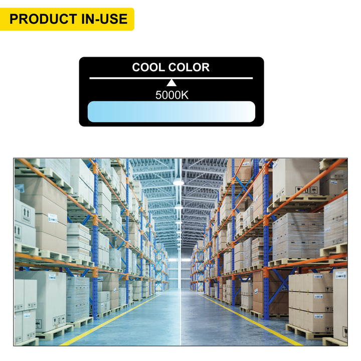 UFO LED High Bay Industrial Warehouse LED Fixture 240W, 5000K Daylight, 35,000 Lumens, 120-277v, 1-10V Dimmable | UFO High Bay | Nuwatt Lighting